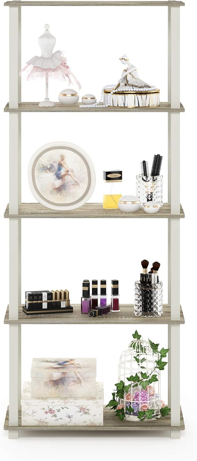 Furinno Turn-N-Tube 5-Tier Multipurpose Shelf / Display Rack / Storage Shelf / - Image 3