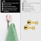 Indian Shelf Pack of 12 Ceramic Wall Hooks Modern - Image 6