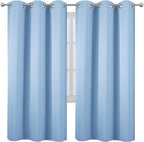 LEMOMO Sky Blue Thermal Blackout Curtains/42 x 72 Inch/Set of 2 Panels Room - Image 2