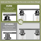 Unicozin Modern Bathroom Light Fixtures, 5 Light Vanity Lights Over Mirror - Image 3