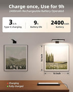 EZVALO Picture Light for Wall, Rechargeable 2400mAh Battery Lights Wireless - Image 3