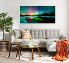 Cao Gen Decor Art S01998 Wall Art Aurora scenery Painting on Canvas Stretched - Image 5
