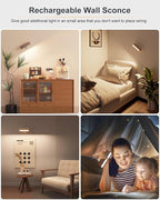 DetarZinLED Wooden Wall Sconce Battery Operated - Image 3