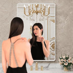 LOAAO 24x32 Inch White Metal Framed Bathroom Mirror - Image 2
