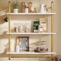 Bestier 31" Industrial Pipe Shelving, Floating Kitchen Wall Shelves 3 Tier by Bestier