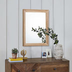 AAZZKANG Rustic Mirrors for Wall Rectangle Wooden Frame Hanging Mirror for - Image 3