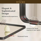 TETOTE 48 x 30 Inch Bathroom Mirror, Matte Black Modern Metal Frame Rectangle - Image 5