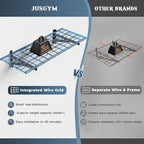 Jusgym 4 Pack Heavy Duty Garage Wall Shelving Set, Wall Mounted Garage Shelves - Image 4