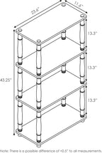 Furinno Turn-N-Tube 4-Tier Multipurpose Shelf Display Rack, Classic Tubes - Image 2