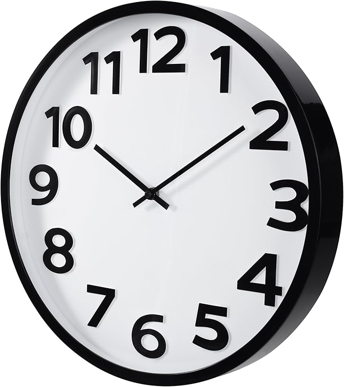 Large Wall Clock 16 Inch Silent Non-Ticking Modern Big Number Wall Clocks - Image 6