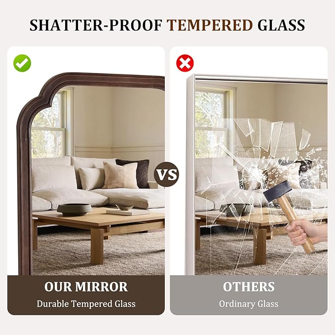 WallBeyond 28" x 40" Wood Bathroom Mirror - Image 5