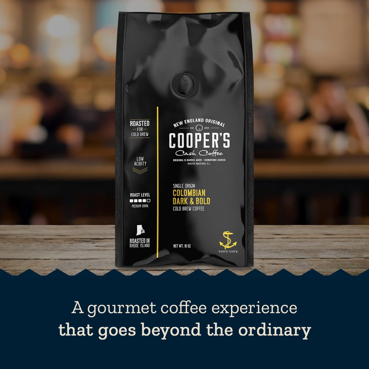 Cold Brew Coffee Colombian Reserve Single Origin Coarsely Ground Coffee - 5 lb. Bag - Dark Roast