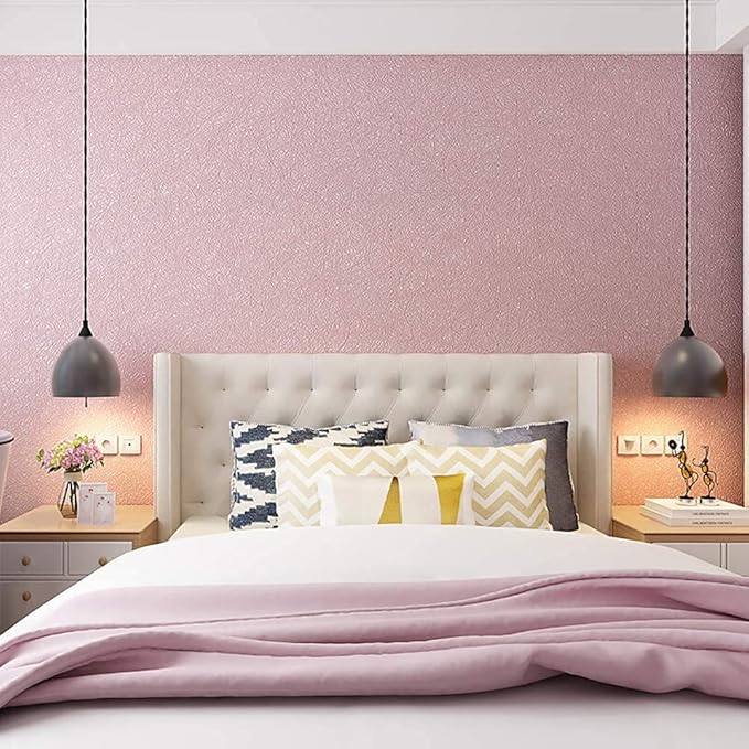 Abyssaly Pink Wallpaper Stick and Peel Removable Self Adhesive Pink Wall Paper - Image 9