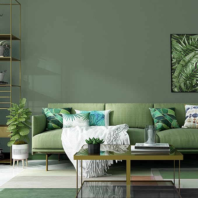 Yancorp 24"x120" Matte Sage Green Peel and Stick Wallpaper - Image 2