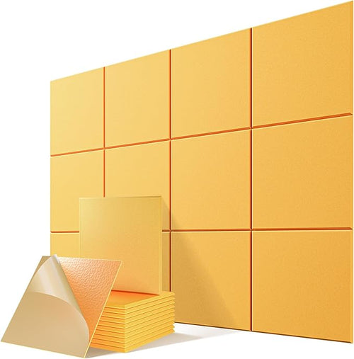12 Pack Self-Adhesive Acoustic Panels, Soundproof Wall Panels by Lebenforce