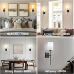 KARTOOSH Battery Operated Wall Sconce Set of Two, Wireless Rechargeable Wall - Image 8