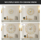 Cuspin Wall Clock, Battery-Operated Metal Roman Number Round Decorative Big - Image 4