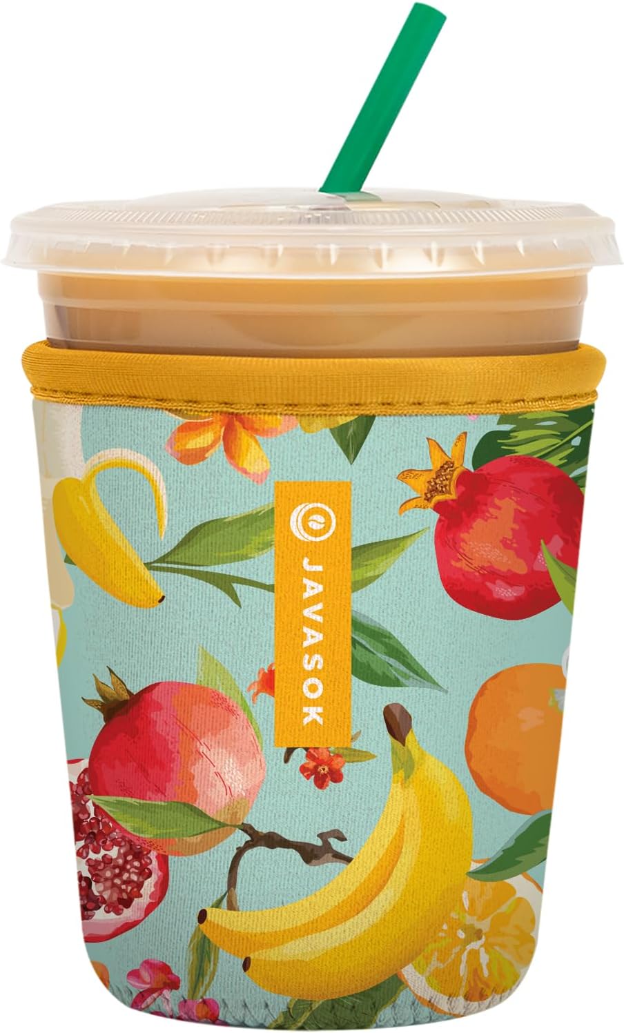 Sok It JavaSok Iced Coffee & Cold Soda Insulated Neoprene Cup Sleeve (Paradise Punch, Small: 16-20oz)