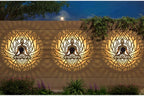 4 Pack Solar Fence Lights Metal Solar Powered Outdoor Wall Deck Step Lights Zen - Image 3