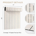 VEELIKE Cream White Oak Wood Slat Wall Panel Peel and Stick 3D Faux Wood Wall - Image 9