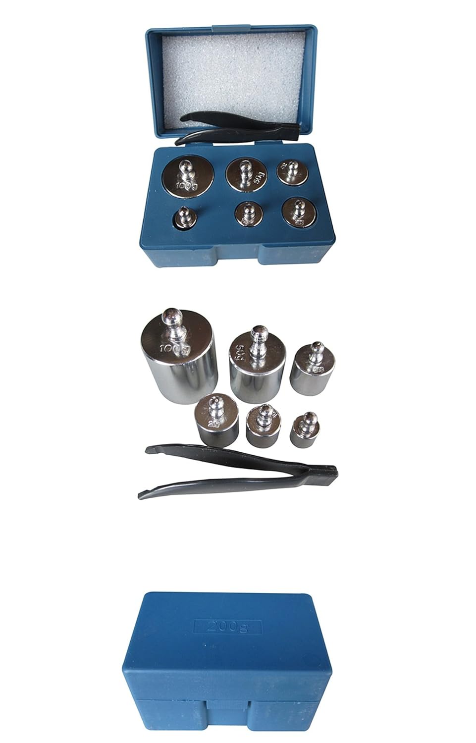 MAGIKON Precision Steel Scale Calibration Weight Kit, M2 Class, 205 Gram