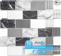 Art3d Peel and Stick Black White Grey Marble Wall Tiles – 12"x12" Thicker by Art3d