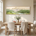 Large Framed Green Landscape Wall Art - Image 8