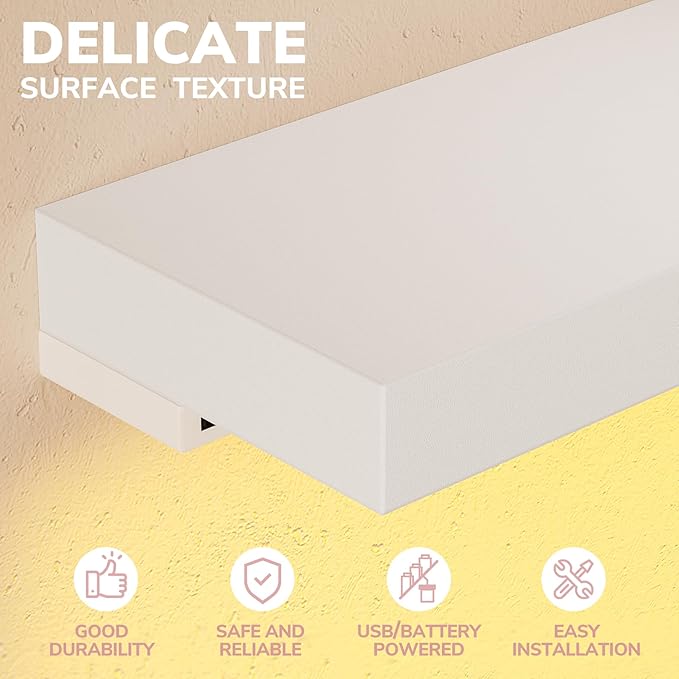 BAMEOS RGB LED Floating Shelves - Image 8
