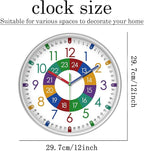 XFM Learning Clock for Kids Silent Non Ticking Battery Operated Colorful - Image 4