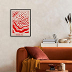 Retro Red Abstract Eye Canvas Wall Art Vintage Hippie Trippy Poster Affirmation - Image 7