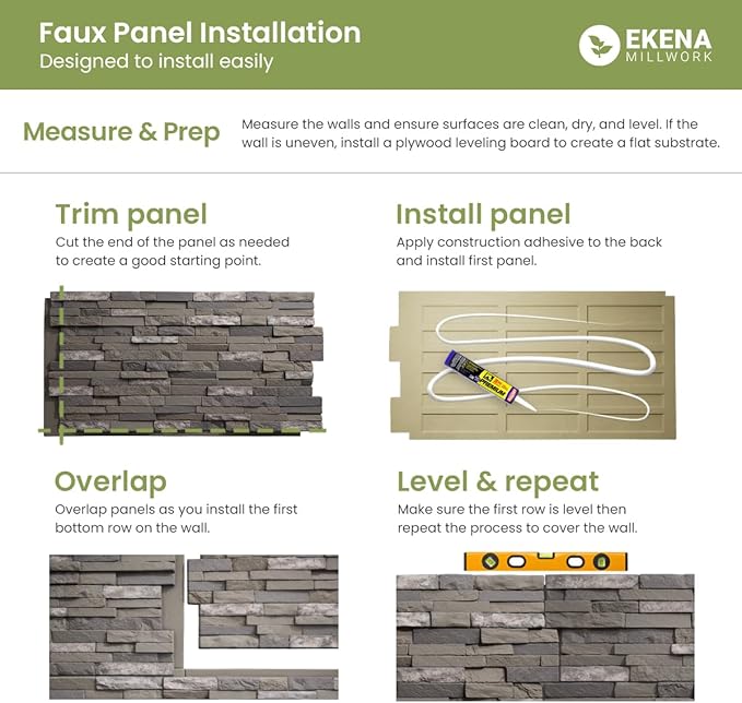 EverStone Cobblestone Faux Stone Panel, Shadow Moss Color - Image 4