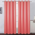 LEMOMO Blackout Curtains 66 x 95 inch/Coral Curtains Set of 2 Panels/Thermal by Lemomo
