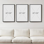 Large Framed Black and White Gray Abstract Wall Art, Minimalist Pictures - Image 3