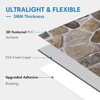 COMSTICKC 3D Faux Stone Wall Panels Peel and Stick, DIY UrltraLight PVC Fake - Image 4