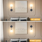 Black Battery Operated Wall Sconces Set of 2, Rechargeable Wireless Wall Lights - Image 5