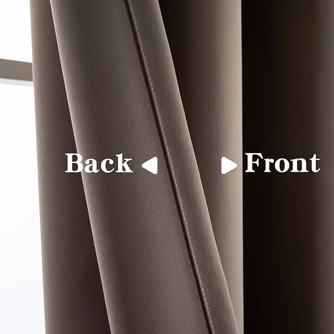 IGEMAEVE Blackout Curtains 72 Inch Length 2 Panels Set, Grommet Energy Saving - Image 3