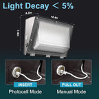 Lightdot 4Pack 120W LED Wall Pack Lights, 100-277v Dusk to Dawn - Image 4
