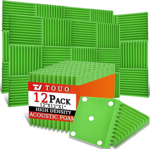 12 Pack Acoustic Panels – Sound Proof Foam Panels by TOUO