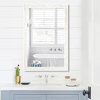 Tanmicoshomy White Shell Framed Rectangular Wall Mirrors - Image 2