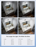 Combuh LED Vanity Lights Bar 24 Inch Bathroom Light Fixtures 14W IP44 Over - Image 7