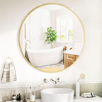 VooBang Round Mirror 19.6" Black Wall Mounted Circle Mirrors Vanity Mirror - Image 7