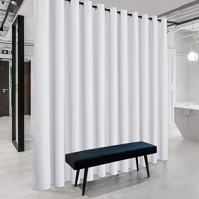 RYB HOME Extra Wide Curtain for Room Divider, 20ft Wide x 8ft Long by RYBHOME