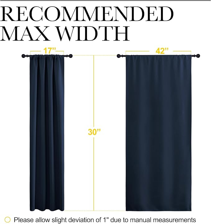 NICETOWN 2 Panels Blackout Curtains, Rod Pocket Thermal Insulated Drapes - Image 6