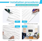 STICKGOO Black 3D Wall Panels, Wave Design Textured PVC Wall Panels, - Image 7