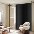 100% Blackout Room Divider Curtains Sets Black 1 Panel W100 x L84in No Drill - Image 7