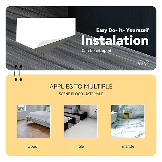 Wood Grain Peel and Stick Floor Tiles – 11.8” Width, Full Roll Length of 394" – - Image 6