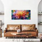 Abstract Lotus Wall Art Zen Wall Decor Large Colorful Lotus Flower Pictures - Image 4