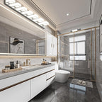 Ralbay 46" LED Chrome Vanity Lights 7 Lights Acrylic Stainless Steel LED Modern - Image 3