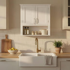 SUPER DEAL Bathroom Wall Cabinet Over The Toilet, Wall Mount Storage Medicine - Image 3