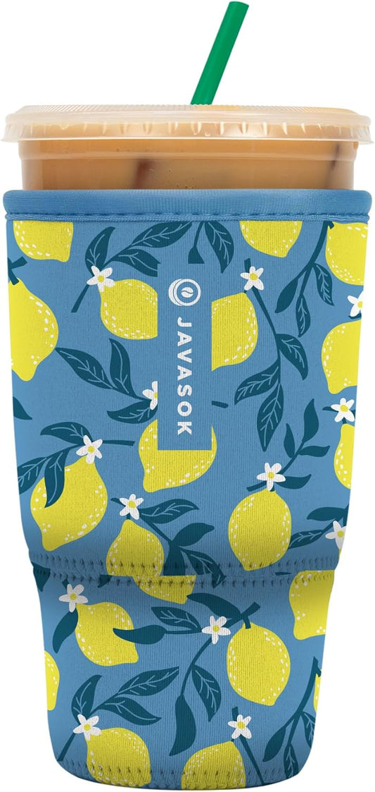 Sok It JavaSok Iced Coffee & Cold Soda Insulated Neoprene Cup Sleeve (Main Squeeze, Large: 30-32oz)